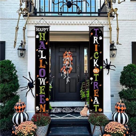 Halloween Decorations - Trick or Treat Porch Banner for Indoor Outdoor - Picture 4 of 7